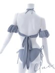 画像38: 【即日発送！】【ビキニ】【水着】くしゅっとオフショル袖シンプルビキニ 2点セット[YMT] (38)