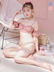 画像17: 【即日発送！】【ビキニ】【水着】くしゅっとオフショル袖シンプルビキニ 2点セット[YMT] (17)