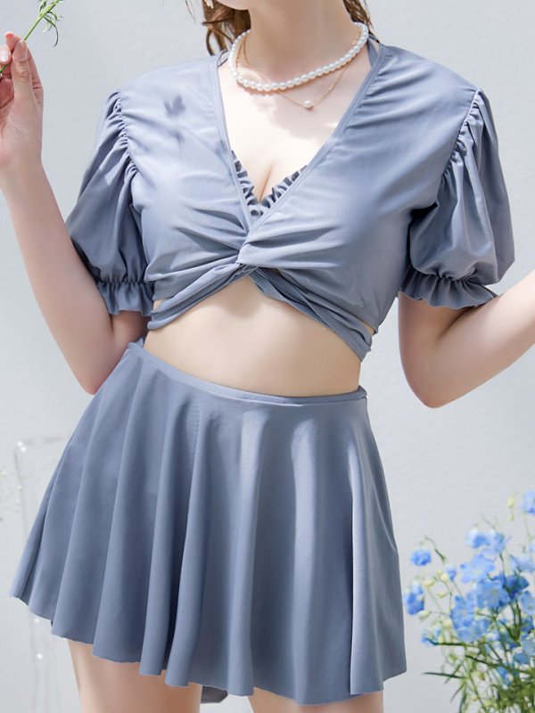 画像11: 【即日発送】【ビキニ】【水着】羽織＆スカート付き4WAYビキニ 4点セット[YMT] (11)