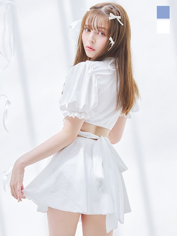 画像5: 【即日発送】【ビキニ】【水着】羽織＆スカート付き4WAYビキニ 4点セット[YMT] (5)