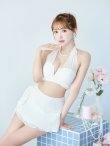 画像18: 【予約商品/7月上旬発送予定】【ビキニ】【水着】シアーホルターネックスカート付きビキニ 3点セット[YMT] (18)