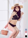画像4: 【予約 / 6月中旬発送予定】【ビキニ】【水着】バッククロスリボンワンカラービキニ 2点セット [YMT] (4)