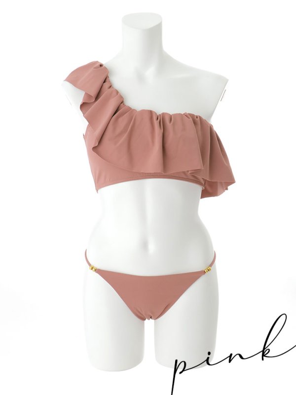 画像30: 【即日発送】【ビキニ】【水着】ワンショルフリルビキニ 2点セット [YMT] (30)