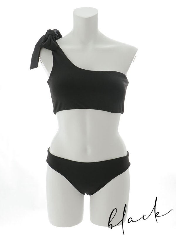画像25: 【即日発送】【ビキニ】【水着】ワンショルリボンビキニ 2点セット [YMT] (25)