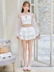 画像7: 【即日発送】【ビキニ】【水着】フリルティアードチュールリボンビキニ 3点セット[YMT] (7)