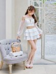 画像9: 【即日発送】【ビキニ】【水着】フリルティアードチュールリボンビキニ 3点セット[YMT] (9)