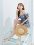 画像25: 【予約 / 6月下旬発送予定】【ビキニ】【水着】 フリルシフォン×オフショルダー ビキニ 2点セット[YMT] (25)