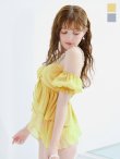 画像3: 【予約 / 6月下旬発送予定】【ビキニ】【水着】 フリルシフォン×オフショルダー ビキニ 2点セット[YMT] (3)