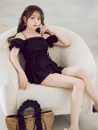 画像9: 【予約 / 6月上旬発送予定】【ビキニ】【水着】ビジューオフショルダーワンピースビキニ2点セット [YMT] (9)