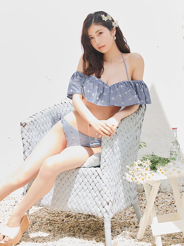 画像26: 【即日発送】【ビキニ】【水着】ビジューオフショルダーフリルビキニ 2点セット[YMT] (26)