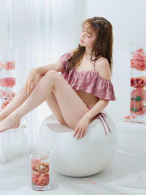 画像12: 【即日発送】【ビキニ】【水着】ビジューオフショルダーフリルビキニ 2点セット[YMT]M266dz (12)