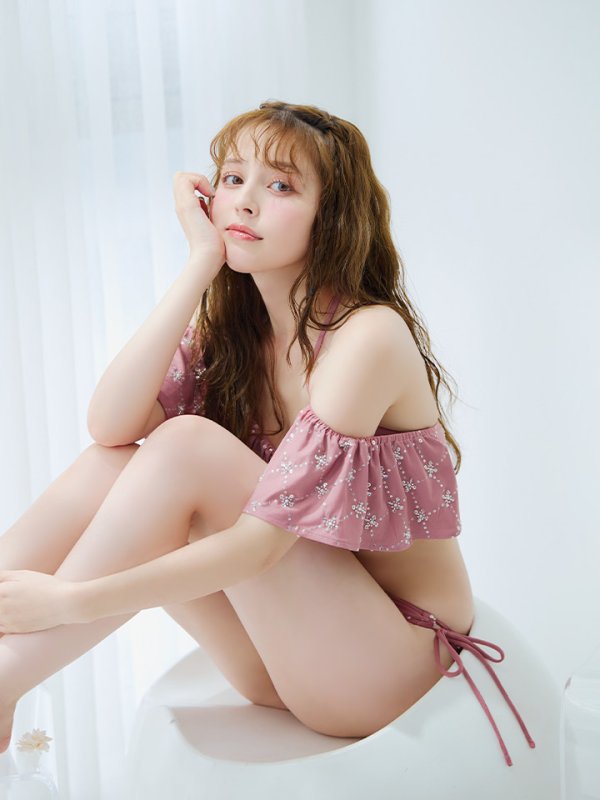 画像11: 【即日発送】【ビキニ】【水着】ビジューオフショルダーフリルビキニ 2点セット[YMT]M266dz (11)