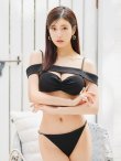 画像2: 【予約 / 6月下旬発送予定】【ビキニ】【水着】チェーンストラップオフショルビキニ 2点セット [YMT] (2)