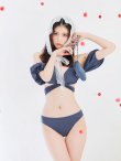 画像10: 【予約 / 6月下旬発送予定】【ビキニ】【水着】オフショルデニムビキニ 2点セット [YMT] (10)
