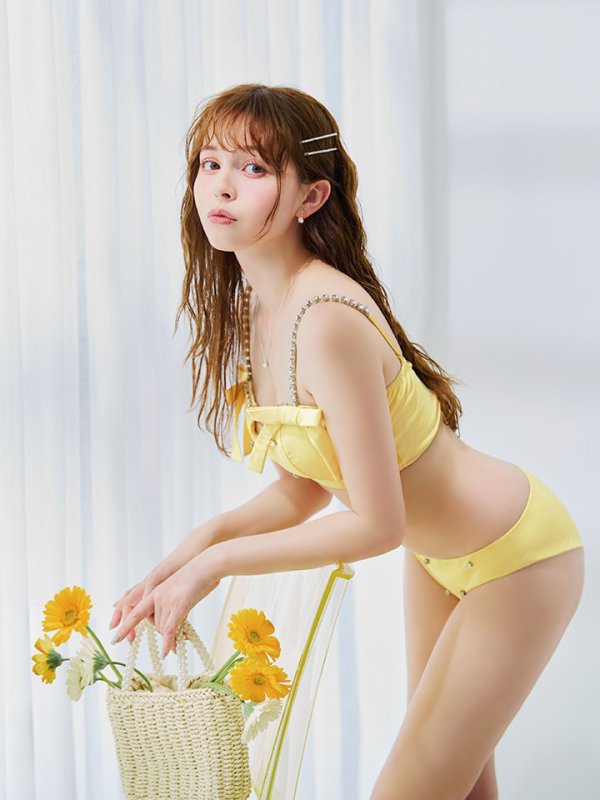 画像24: 【即日発送】【ビキニ】【水着】サイドリボンビジュースタッズビキニ 2点セット [YMT] (24)