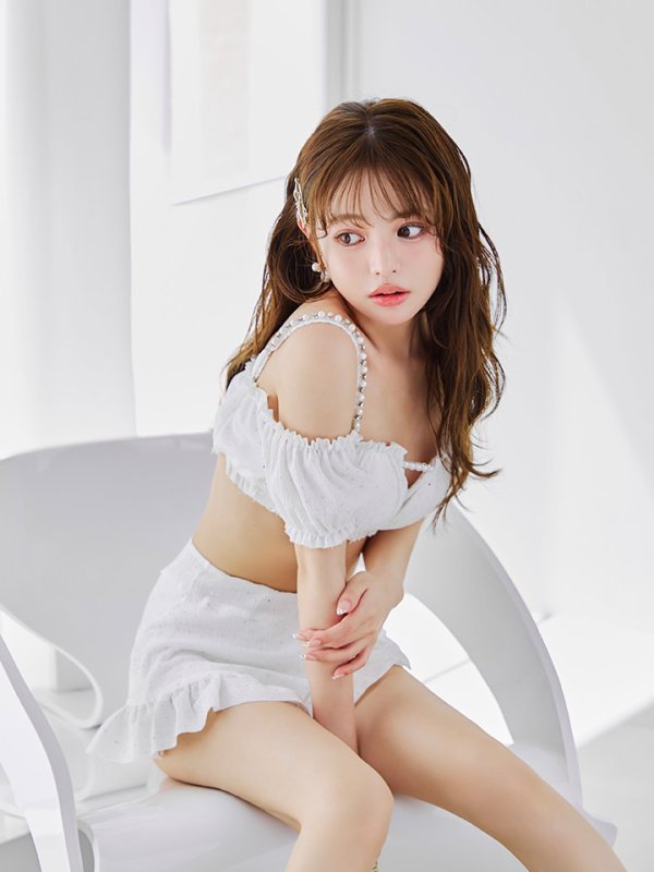 画像30: 【即日発送】【ビキニ】【水着】オフショルフレアスカートビキニ  2点セット[YMT]M274 (30)