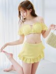画像17: 【予約 / 6月下旬発送予定】【ビキニ】【水着】オフショルフレアスカートビキニ  4点セット[YMT] (17)