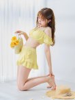 画像21: 【予約 / 6月下旬発送予定】【ビキニ】【水着】オフショルフレアスカートビキニ  4点セット[YMT] (21)
