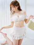 画像7: 【予約 / 6月下旬発送予定】【ビキニ】【水着】オフショルフレアスカートビキニ  4点セット[YMT] (7)