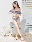 画像5: 【予約 / 6月下旬発送予定】【ビキニ】【水着】ビジューリボンフリルスリーブビキニ 2点セット[YMT]M275dzc (5)