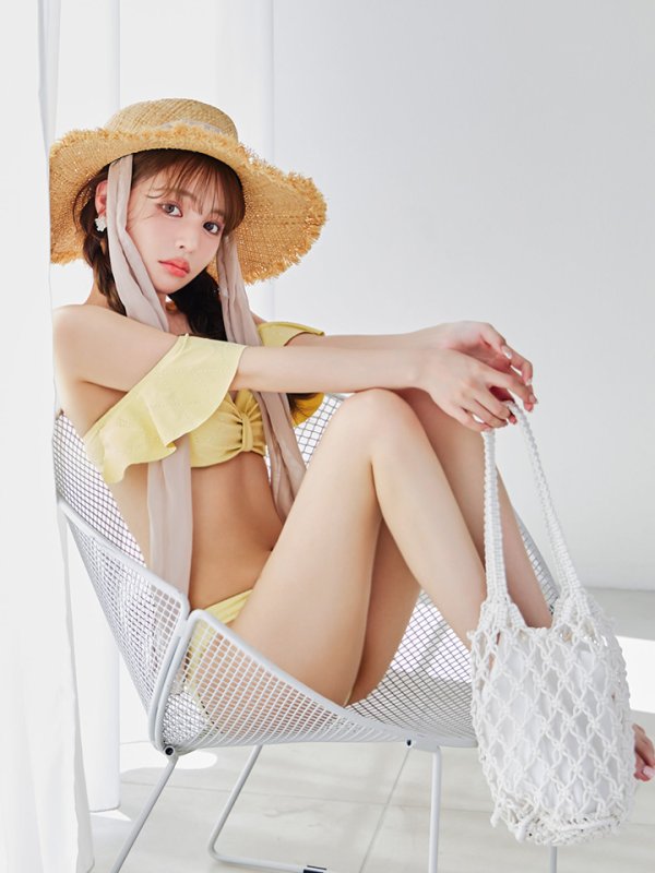 画像19: 【即日発送】【ビキニ】【水着】ビジューリボンフリルスリーブビキニ 2点セット[YMT]M275dzc (19)