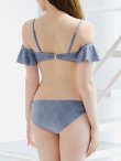 画像23: 【予約 / 6月下旬発送予定】【ビキニ】【水着】ビジューリボンフリルスリーブビキニ 2点セット[YMT]M275dzc (23)