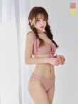 画像2: 【予約 / 6月下旬発送予定】【ビキニ】【水着】 ビジューギャザーフロントリボンビキニ ビキニ 2点セット[YMT]M276dzc (2)