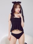 画像9: 【予約 / 6月下旬発送予定】【ビキニ】【水着】ドットチュールペプラムフリルビキニ 2点セット [YMT] (9)
