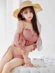 画像2: 【ノベルティ対象】【予約 / 6月下旬発送予定】【ビキニ】【水着】 パフスリーブフリルビキニ  2点セット[YMT]M282dzp (2)