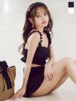 画像1: 【予約 / 6月中旬発送予定】【ビキニ】【水着】立体リボンフリルスカートビキニ  3点セット [YMT] (1)