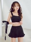 画像10: 【予約 / 6月中旬発送予定】【ビキニ】【水着】立体リボンフリルスカートビキニ  3点セット [YMT] (10)