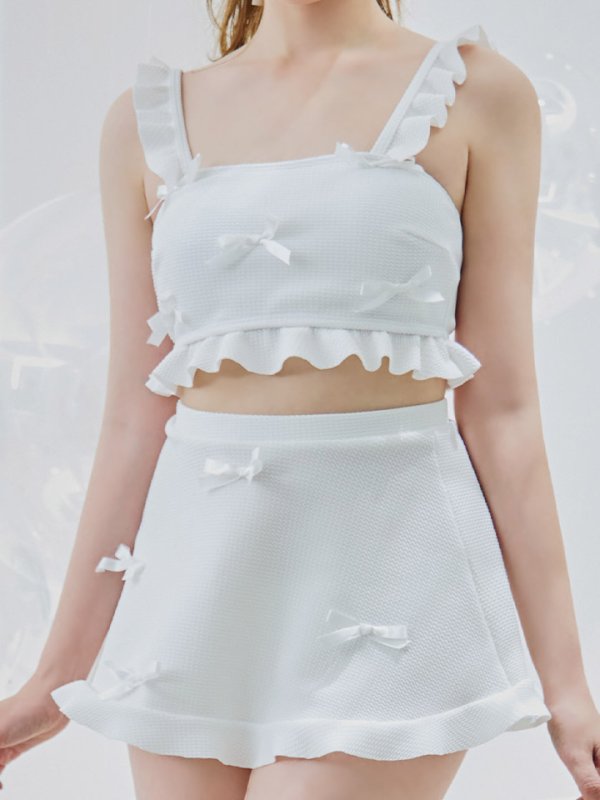 画像22: 【即日発送】【ビキニ】【水着】立体リボンフリルスカートビキニ  3点セット [FB01] (22)