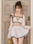 画像9: 【ビキニ】【水着】パイピングフレアスカート付きビキニ 3点セット 3点セット[FB01]【予約 /6月上旬発送予定】 (9)