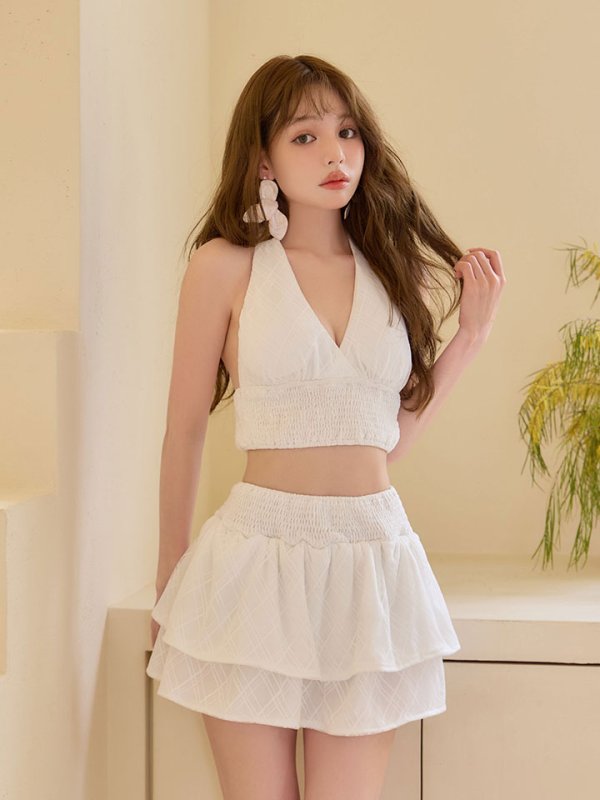 アイボリー　モデル：吉木千沙都(ちぃぽぽ)　身長：158cm　着用サイズ：Sサイズ