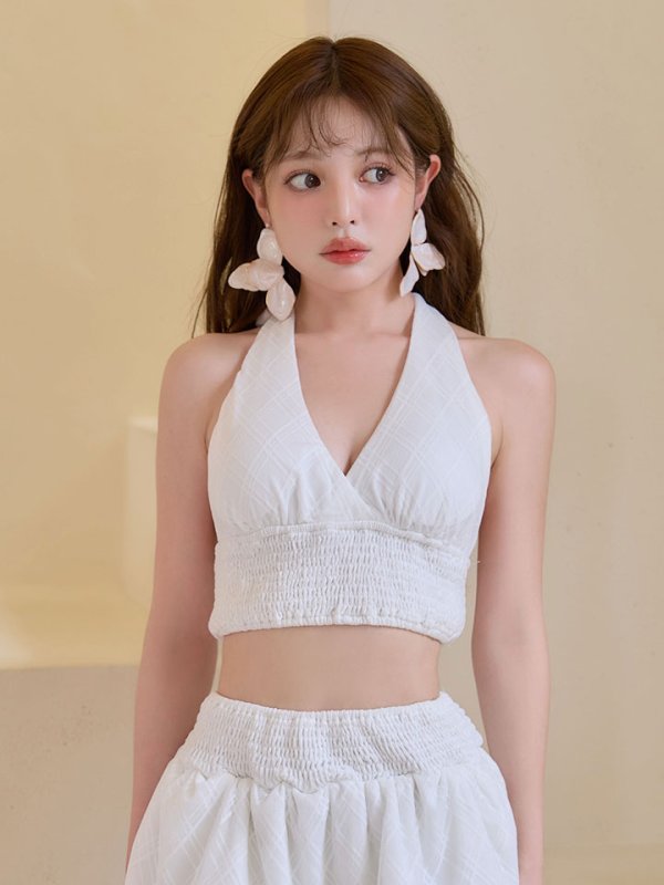 アイボリー　モデル：吉木千沙都(ちぃぽぽ)　身長：158cm　着用サイズ：Sサイズ