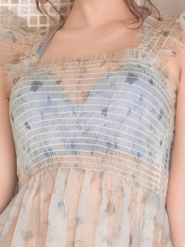 ブルー　モデル:三上悠亜 身長:159cm 着用サイズ:Sサイズ