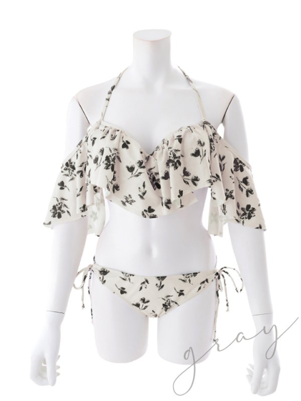 画像23: 【ビキニ】【水着】小花柄オフショルビキニ[FB01]【予約 / 6月上旬発送予定】 (23)