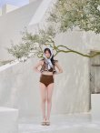 画像27: 【ビキニ】【水着】フリル×バイカラー・ハイウエストビキニ 2点セット 2点セット[FB01]【予約 /6月上旬発送予定】 (27)