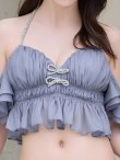 画像19: 【ビキニ】【水着】ホイップフリル・ビジューリボンオフショルスウィムウェア2点セット 2点セット[FB01]【予約 /6月下旬発送予定】 (19)