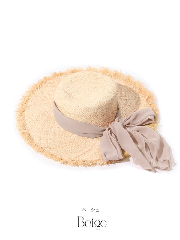 画像8: 【即日発送】【ビキニ】【水着小物：帽子】カラーリボンストローハット[YMT] (8)