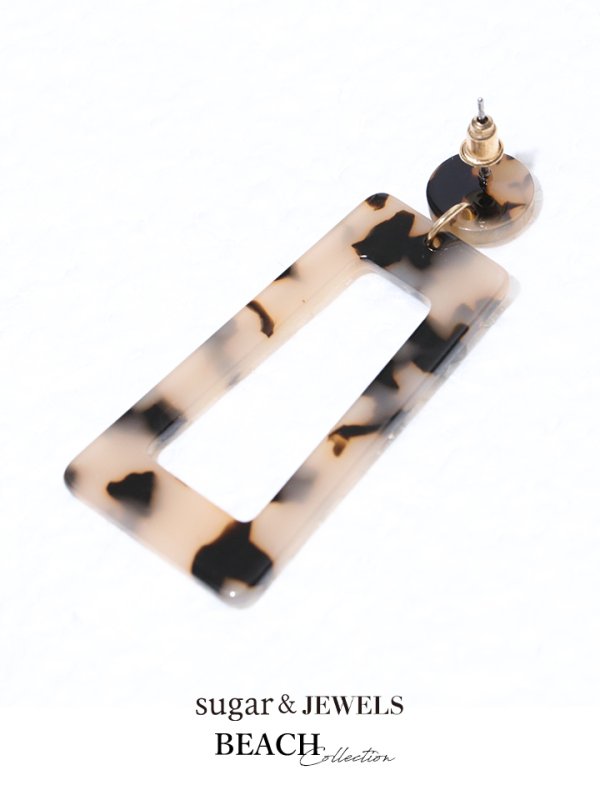 画像6: 【アクセサリー：ピアス】【水着小物：アクセサリー】 大ぶりべっ甲ピアス[HC03-U] (6)