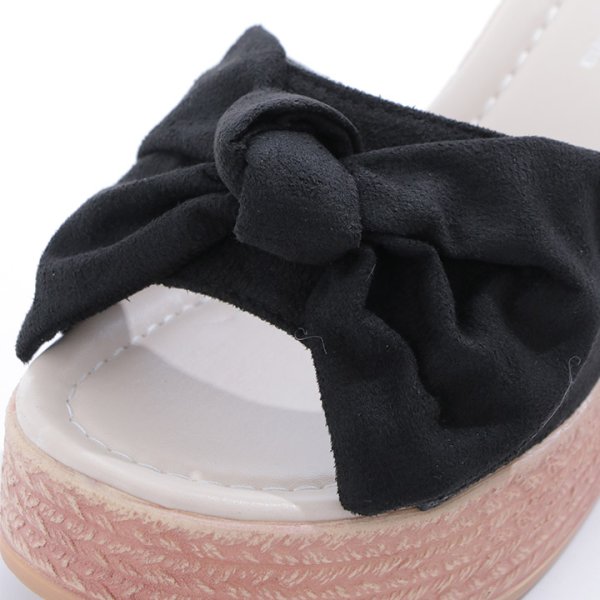 画像6: 【即日発送】【水着小物：ビーチサンダル】ピンクリボンウェッジサンダル[YMT] (6)