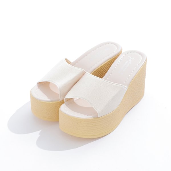 画像9: 【即日発送】【水着小物：ビーチサンダル】シンプルウェッジサンダル[YMT] (9)