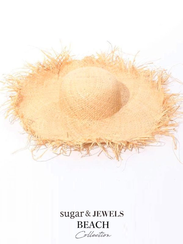 画像7: 【即日発送】【ビキニ】【水着小物：帽子】麦わらフリンジストローハット [YMT] (7)