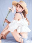 画像35: 【一部予約商品/6月下旬発送予定】【ビキニ】【水着】ショルダー紐シンプルビキニ 2点セット（MG-K018）[YMT] (35)