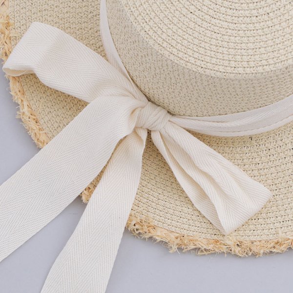 画像3: 【即日発送】【浴衣小物：麦わら帽子】リボン付きストローハット[OF04] (3)