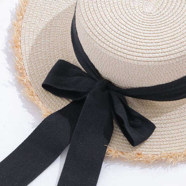 画像6: 【即日発送】【浴衣小物：麦わら帽子】リボン付きストローハット[OF04] (6)