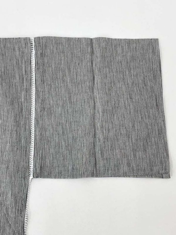 画像7: 【即日発送】【メンズ甚平】グレー地に縞模様甚平【甚平2点セット 甚平/下駄】[YMT] (7)