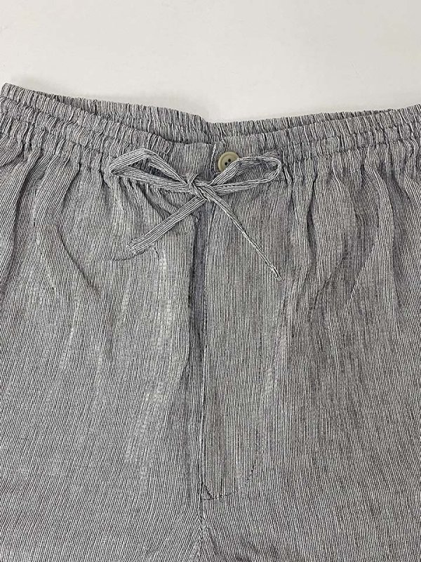 画像8: 【即日発送】【メンズ甚平】グレー地に縞模様甚平【甚平2点セット 甚平/下駄】[YMT] (8)