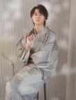 画像2: 【即日発送！】【メンズ浴衣】ベージュ幾何学的模様浴衣【浴衣・帯・下駄セット】OBI-MS-002-wk-4-WR [YMT] (2)